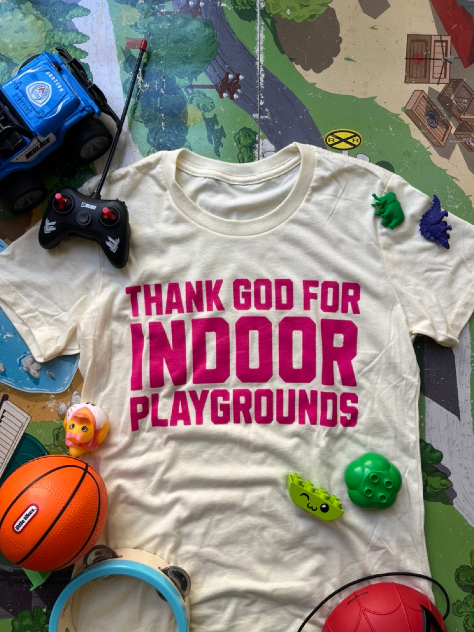 Thank God for Indoor Playgrounds T-Shirt - Women's Fit